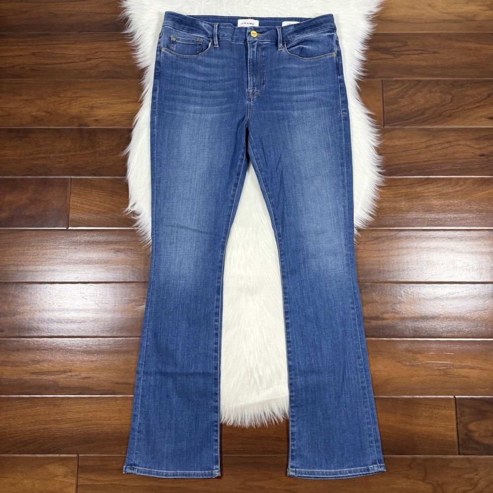 Frame Women's‎ Size 32 Poe Wash Le Mini Boot Cut Denim Jeans
